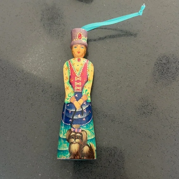 Vintage Wood Hand painted Russian Ornaments Nesting doll style - Picture 10 of 17